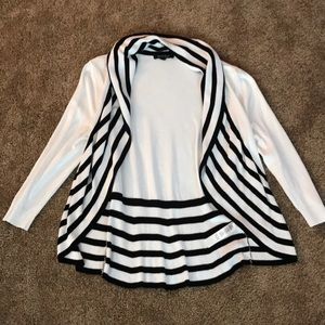Long sleeve black and white cardigan